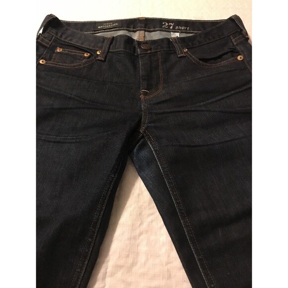 J. Crew Women's Jeans Matchstick Slim Straight Leg Dark Stretch Size 27 S X 31 - Picture 1 of 8